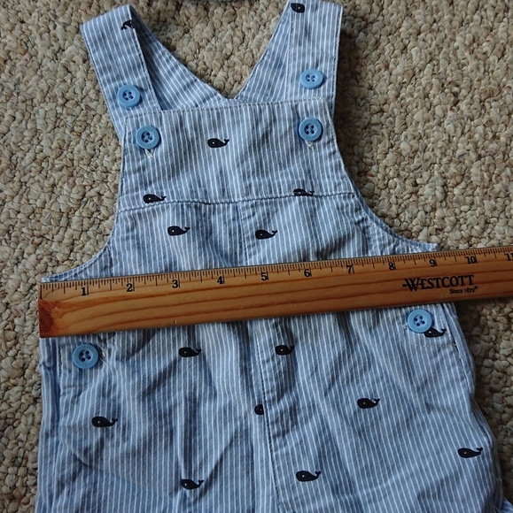 Little Me adorable Striped Baby Romper with matching Hat 3M - Picture 4 of 11